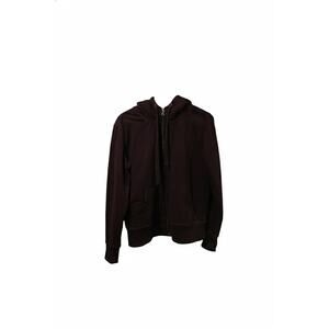 Eddie Bauer Sherpa Lined Full Zip Hoodie Plum Burgundy Women's Size L